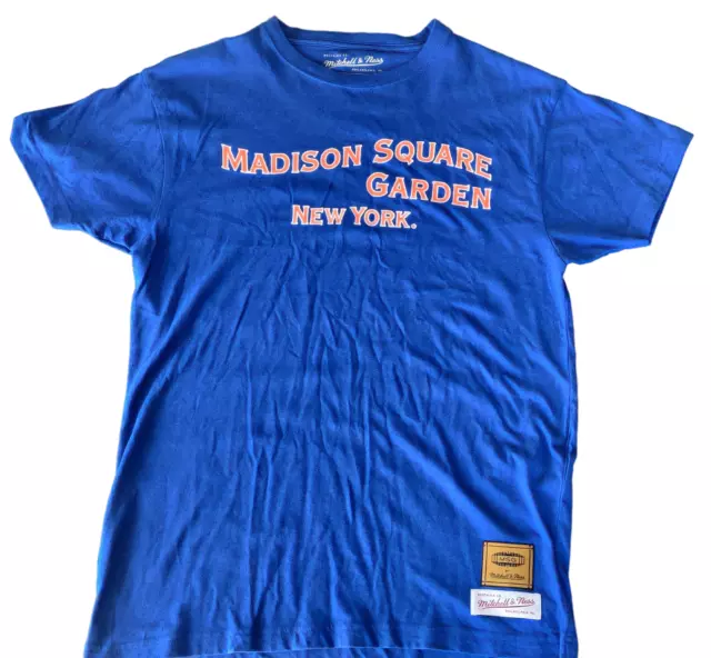 T-Shirt Mitchell&Ness Madison Square Garden New York Knicks blau