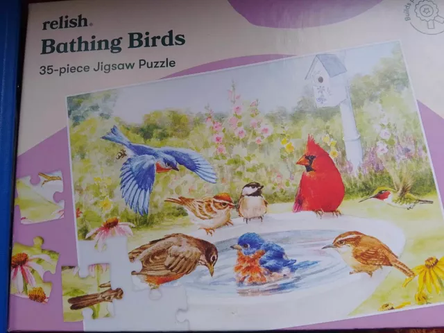 Bathing Birds 35 Piece Jigsaw Puzzle for people with Dementia and Alzheimer's