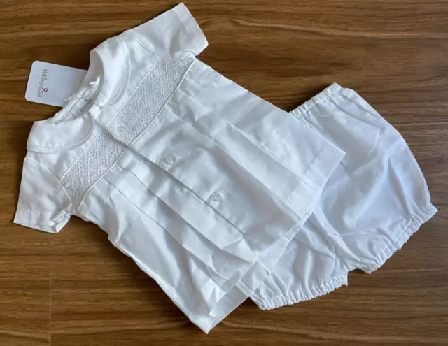 Kaboosh - Baby Boy's 2 Piece Smocked Suit / Christening - White - 0000 000 00