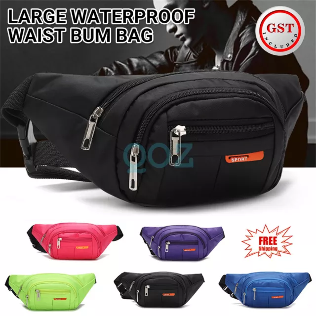 Unisex Waist Bum Bag Men Women Fanny Pack Holiday Travel Money Belt Pouch Wallet