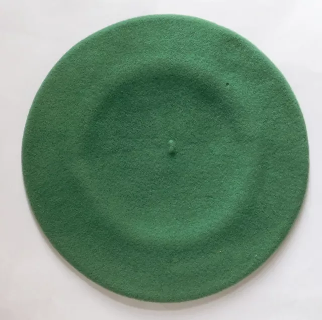 Kangol berretto VERDE lana anglobasca 9,5" corona XS inutilizzata vintage IMPERFETTA
