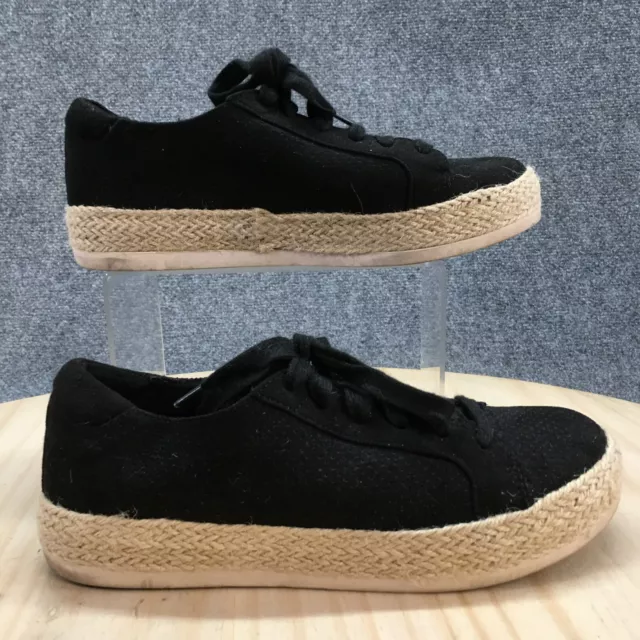 Esprit Shoes Womens 6.5M Nelle Espadrille Sneaker Black Canvas Round Toe Lace Up