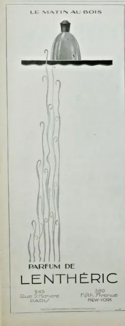Publicité De Presse 1926 Parfum De Lentheric Le Matin Au Bois
