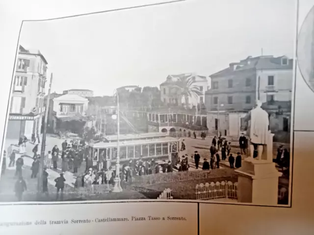 ferrovia Castellamare di Stabia-Sorrento Piazza Tasso  Meta  su  rivista 1906