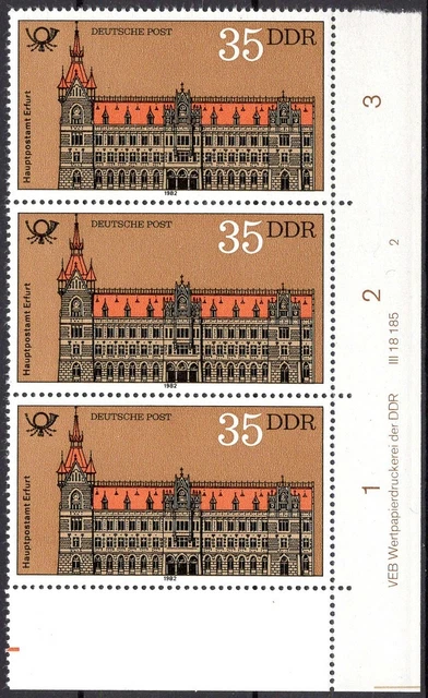 DDR 1982 Mi.Nr. 2675 ** postfrisch Eckrand mit DV Druckvermerk FN 2