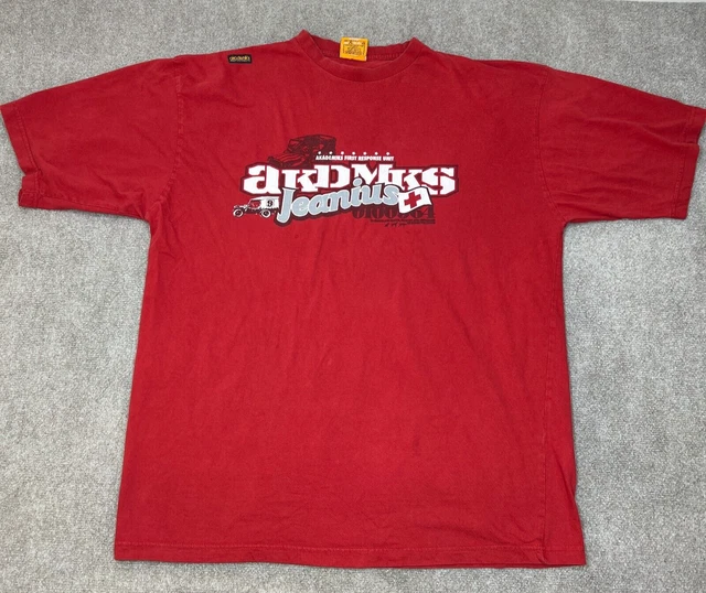 VINTAGE Akademiks Shirt Mens XXL 2XL Red Crewneck Single Stitch Rap 90s Y2K