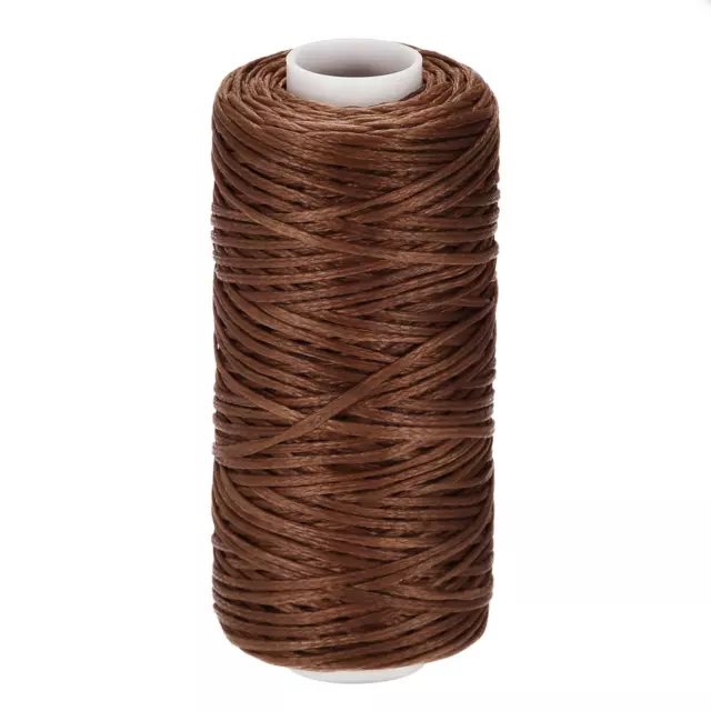 Leather Sewing Thread 55 Yards 150D/1mm Polyester Waxed Cord (Brown)