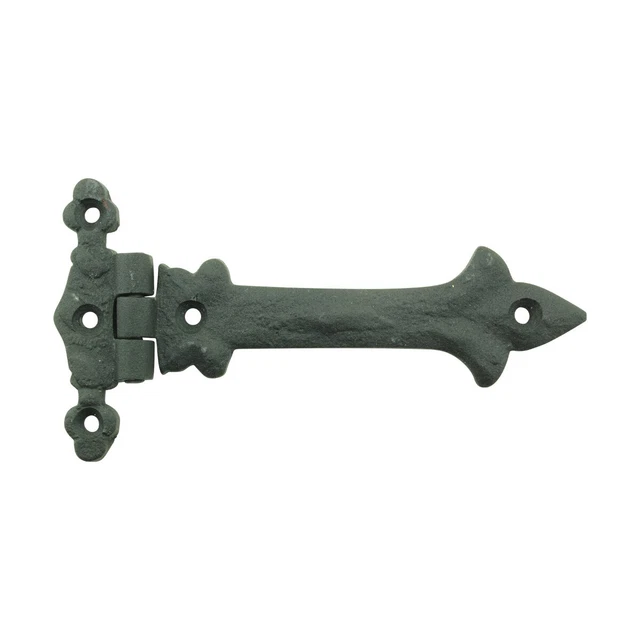 Black Wrought Iron Cabinet Hinge 5" Strap Southern Charm Barn Door Hardware
