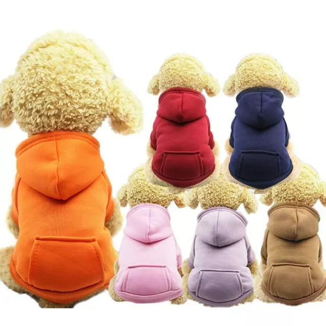 Pet Dog Hoodie Coat Soft Fleece Warm Puppy Clothes Sweatshirt Winter Dog Clothes