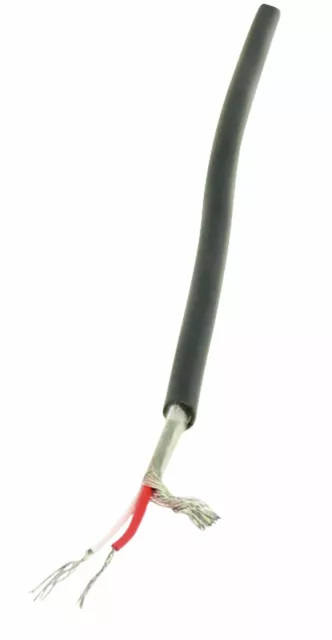 König Mikrofon Kabel Kabel Kabel 100 m Rolle (2x0,08 mm2) schwarz 3