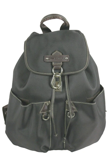 Sac à Dos KATANA Femme – Nylon Garni Cuir, Taille Moyenne, 3 Couleurs Disponibles, Neuf Avec étiquettes