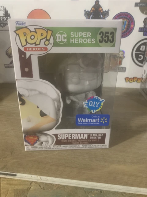 Funko Pop DC Heroes Superman in Holiday Sweater 353 DIY Walmart Exclusive Figure