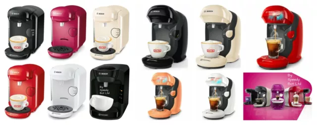 Bosch TASSIMO Coffee Machine Black Red Cream Purple White Red OrVariety Box Pods