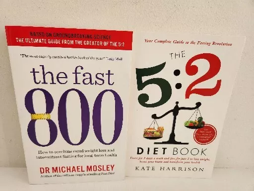 The Fast 800 Michael Mosley & 5:2 Diet Book Kate Harrison Intermittent Fasting