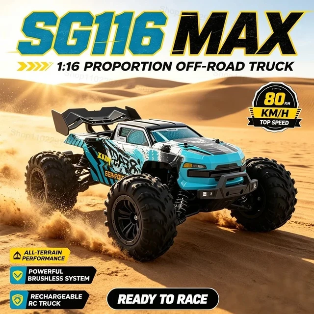 SG116MAX 80KM/H HIGH Speed RC Car Brushless 4WD Off-Road Drift ...