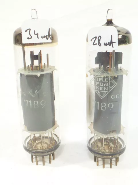 one tested weak pair Telefunken 7189 EL84 6BQ5 TKF diamond base