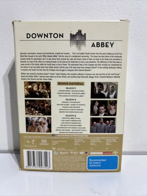 DOWNTON ABBEY COMPLETE Seasons 1-3 Box Set DVD - Region 2, 4, 5 PAL -15 ...