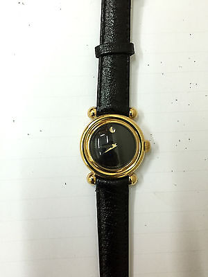 Orologio movado museum donna SWISS pelle nera 87.A1.825 WATCH black LEATHER new