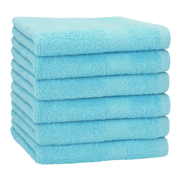 Betz lot de 6 draps de bain Premium 100% coton taille 70 x 140 cm turquoise