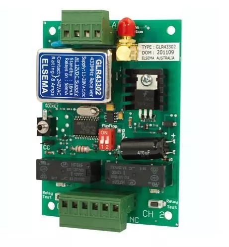 ELSEMA GLR43302, 2 Channel Gigalink(TM) Series 433MHz Receiver - 11-28VAC/DC in