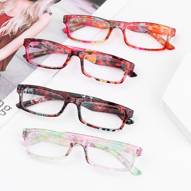 Gafas de lectura elegantes con protección ocular Flowers marco ultraligero
