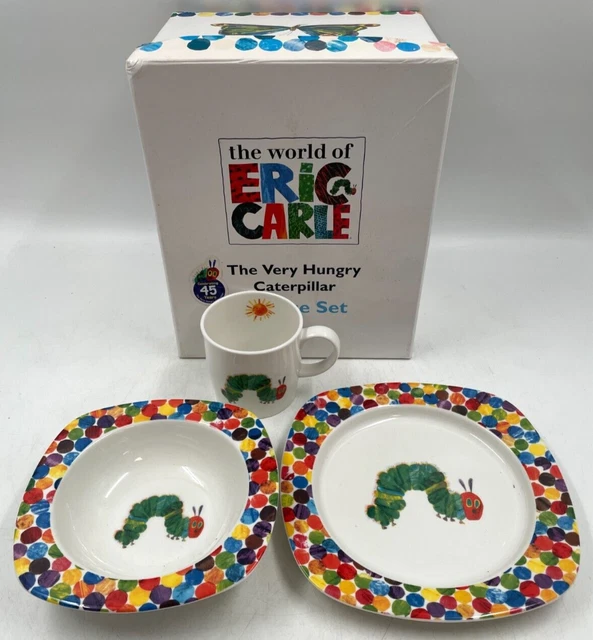 PORTMEIRION VERY HUNGRY Caterpillar 3 Piece Set Mug Plate Bowl Boxed