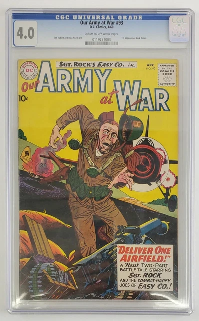 Joe Kubert, Russ Heath / OUR ARMY AT WAR NO 93 CGC GRADED 1960