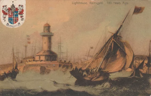 RAMSGATE FLIGHTHOUSE, VOR 100 JAHREN (c1821), Kent - Vintage POSTKARTE