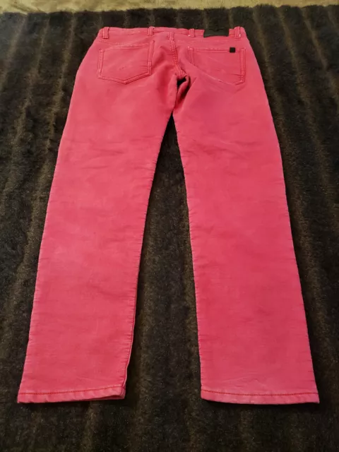 Vesace V1969 Mens Size 34 Red Zip Abbigliamento Sportivo Stretch Jeans 2