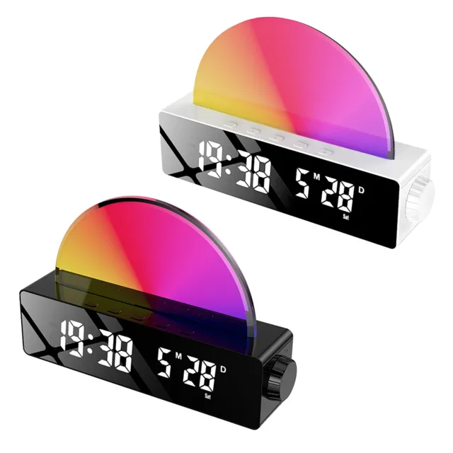 Numérique Alarm Clock Réveil Avec USB Port 180° Rotatif plein de Couleurs Léger