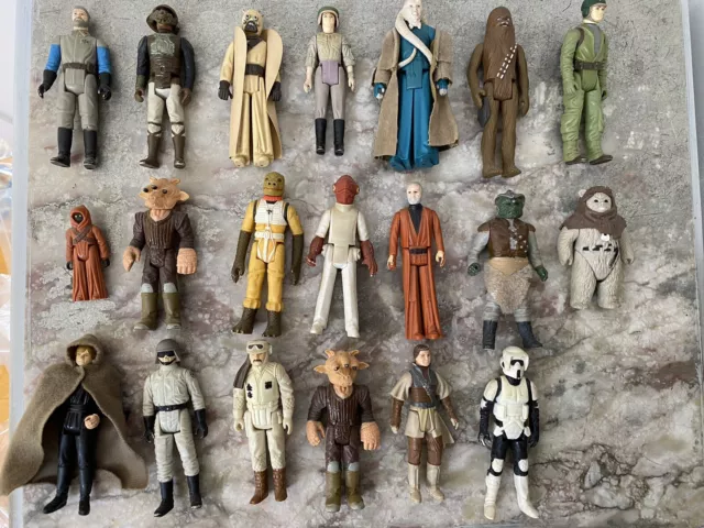 Star Wars Vintage Gros Lot 20 Figurines 1977 1983 Kenner Meccano Loose Bon État