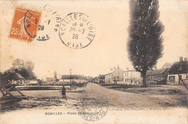 Cpa 60 Noailles / Place De Boncourt