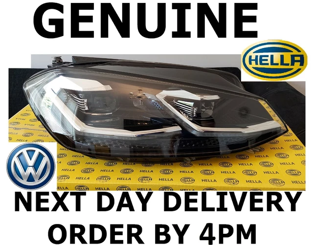 GENUINE VW GOLF R Line GTD MK7.5 LED Hella Headlight Right Driver Side ...