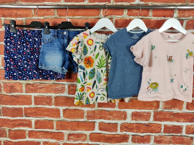 GIRLS BUNDLE AGE 4-5 YEARS NEXT ZARA etc DENIM SHORTS SKIRT TOP T-SHIRT 110CM