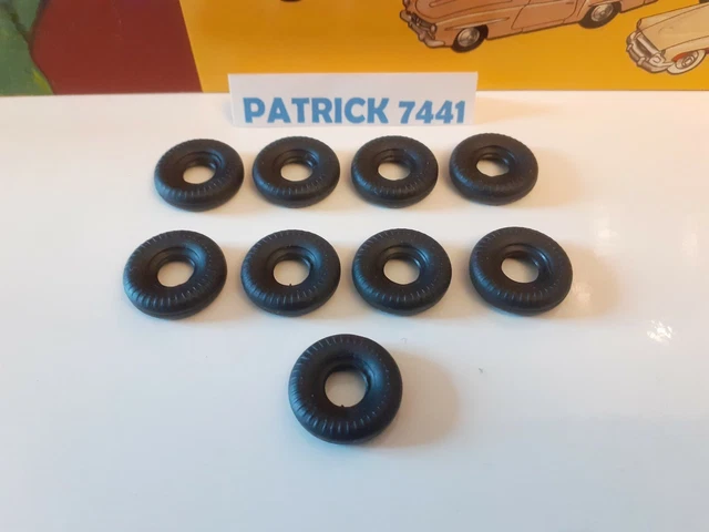 Lot De 4 Pneus Noirs Crantés Dinky Toys – Échelle 1:43 – Pour Collectionneurs