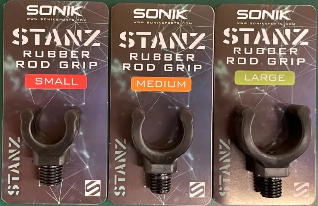 Sonik STANZ Rubber Rod Grip Butt Rest  Small, Medium or Large NEW Carp Fishing