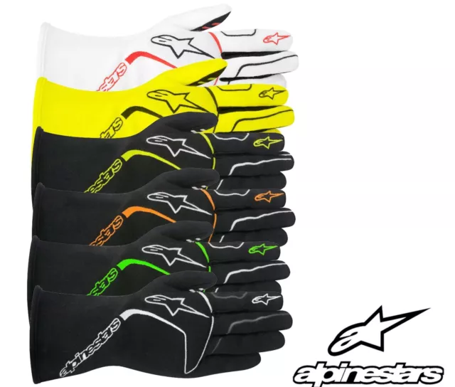 Alpinestars Tech 1 Gants Course, Approuvé Fia Gant, Nomex , Ovale & Rally, Solde