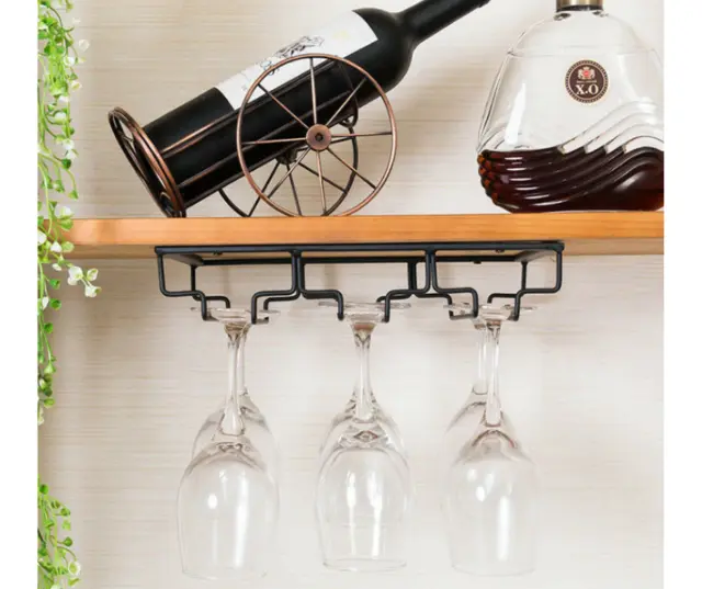 Wine Glass Rack Holder Hanger Steamware Shelf Home Kitchen Bar Cup Hanging Stand