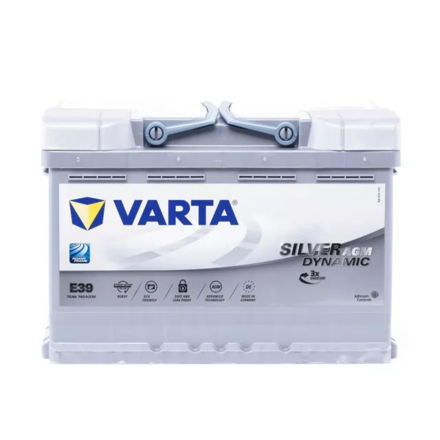 Batterie Varta Black Dynamic E13. 70Ah - 640A(EN) 12V. Boîte L3  (278x175x190mm) - VT BATTERIES