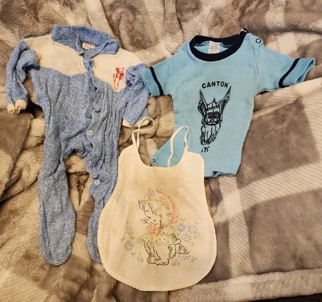 Vintage Baby Boy Girl Clothes Carters Mostly knit Resell Lot  70’s 80’s, 6-12 Mo 3