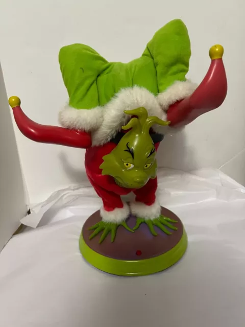 Dr. Seuss How The Grinch Stole Christmas Hand-Standing Dancing Grinch 2000 Gemmy