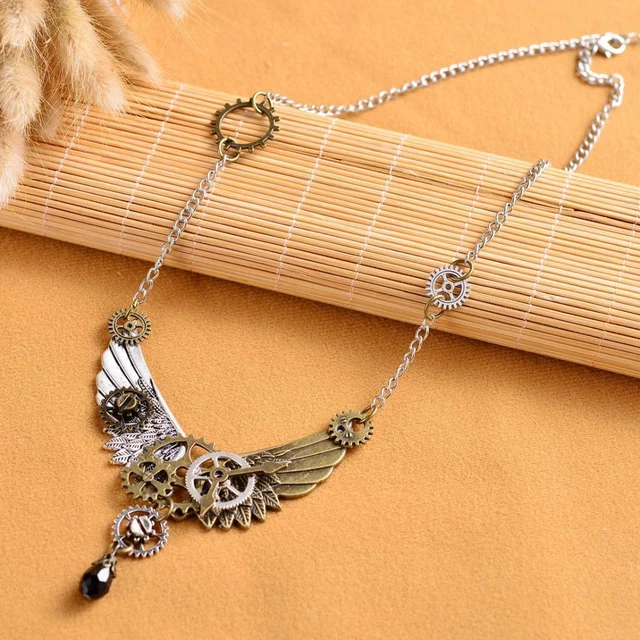 Steampunk Gear Unisex Multi- ​​Necklace Chain Large Pendant Made
