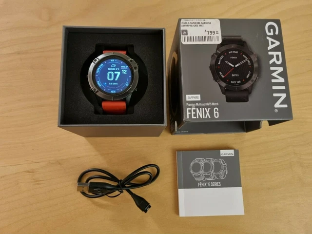 Achat Montre connectée Garmin fenix 6 Pro Solar Grey avec bracelet noir