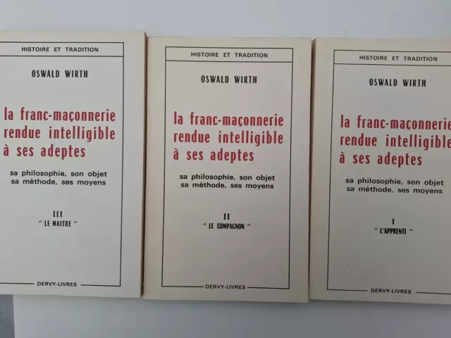 histoire franc-maçonnerie franc-maçon  freemasonry ésotérisme philosophie 3 vols