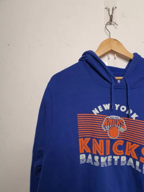 NBA New York Knicks Hooded Sweatshirt Jumper Adult Extra Large Blue Basketball 2