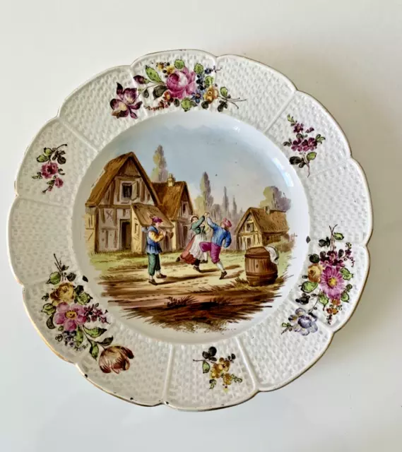 Ancienne assiette en faience de Marseille signée Veuve Perrin XVIII siècle