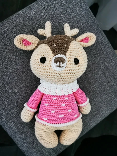 Amigurumi - gehäkelt - Reh  - Wolle - Geschenk - Häkeltier - Handarbeit