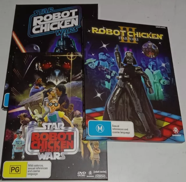 ROBOT CHICKEN: STAR WARS Trilogy I II III 1 2 3 DVD Parody Adult Swim *Like New*