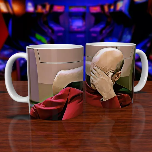 Patrick Stewart Jean-Luc Picard Facepalm Mug - Star Trek The Next Generation TNG