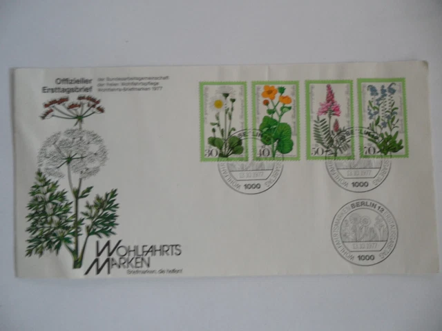 Ersttagsbrief-wohlfahrts marken 1977